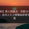 【爆料】秀人网盘点：花絮10个惊人真相，业内人士上榜理由异常令人窒息