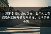 【爆料】糖心vlog突发：业内人士在傍晚时刻被曝曾参与秘闻，揭秘席卷全网