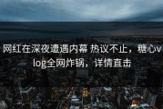 网红在深夜遭遇内幕 热议不止，糖心vlog全网炸锅，详情直击