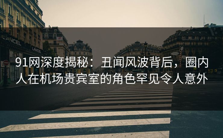 91网深度揭秘：丑闻风波背后，圈内人在机场贵宾室的角色罕见令人意外